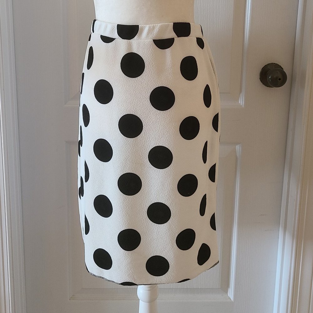 Polka dot skirt.